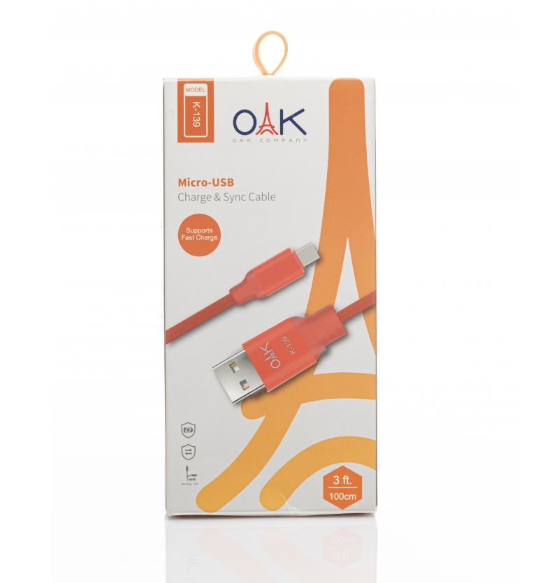کابل USB-A to micro مدلK-139 OAK