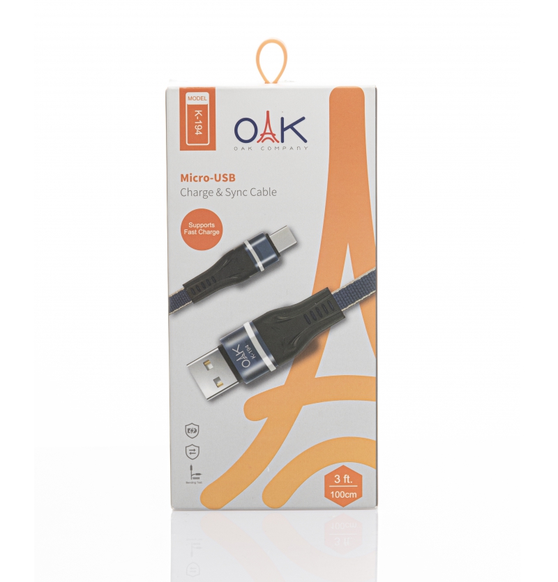 کابل USB-A to micro مدل K-194 OAK